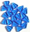 20 18mm Transparent Sapphire Flat Triangle Beads